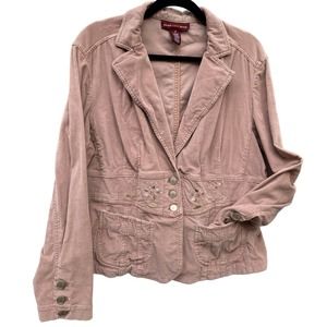 Vintage Jones Wear Jeans Pink Jacket Corduroy Dusty Rose Coat 16